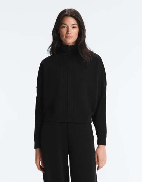 OYSHO - Giacca in modal soft-touch nera ricamata - view 1
