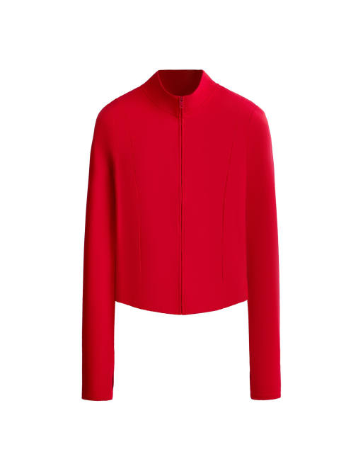 OYSHO - Giacca tecnica corta e leggera rosso intenso, 7 di 7
