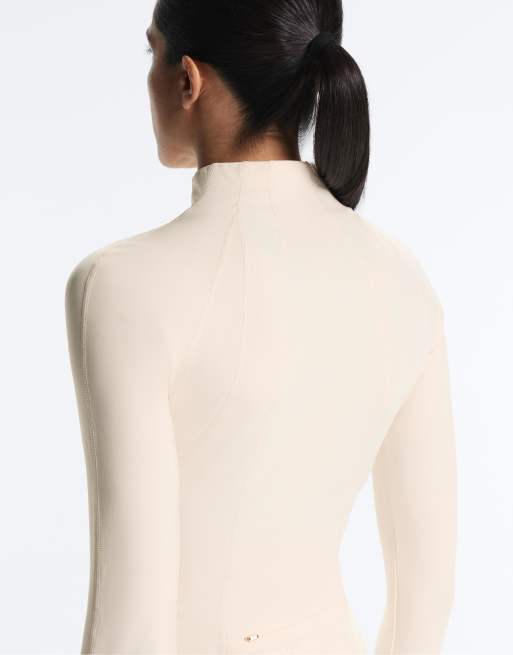 OYSHO - Giacca tecnica light-warm con cuciture écru pallido, 3 di 4