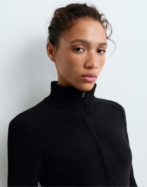 OYSHO giacca tecnica super calda nera, 3 di 5