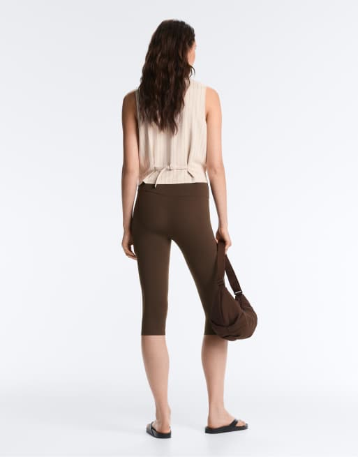 OYSHO - Gilet a righe color sabbia, 2 di 4