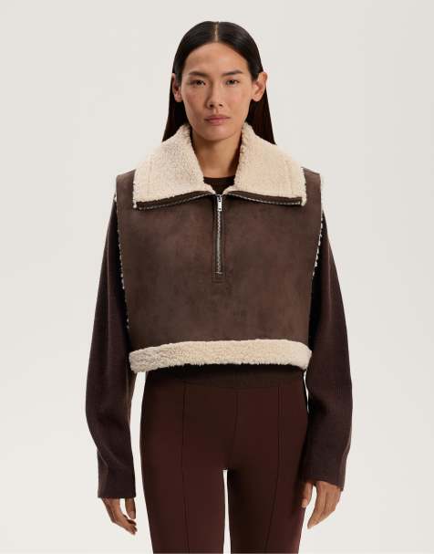 OYSHO - Gilet double-face marrone - view 1