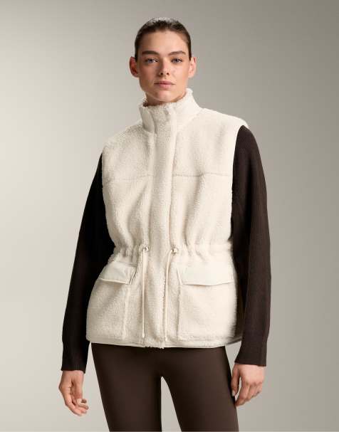 OYSHO - Gilet in montone sintetico color écru - view 1