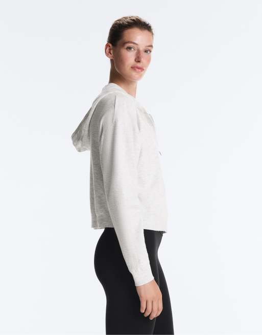 OYSHO – Grå, stickad jacka med huva, 3 av 4