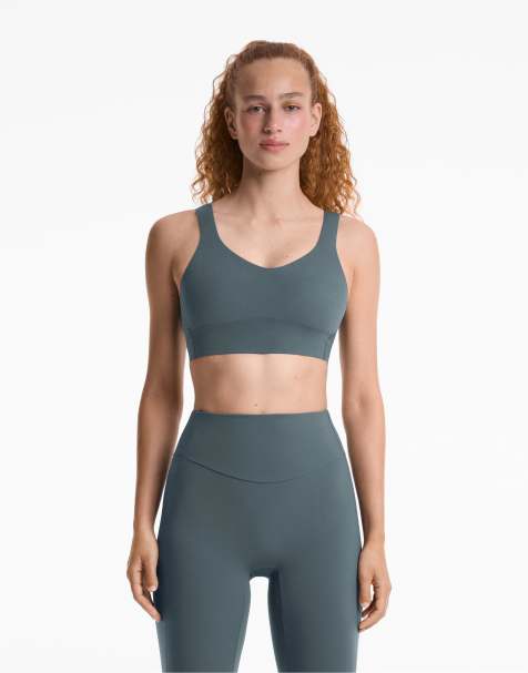 OYSHO - Gråblå let sports-BH med medium støtte - view 1