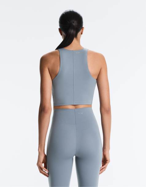 OYSHO - Gråblå tanktop med kompression og sømdetalje - view 1