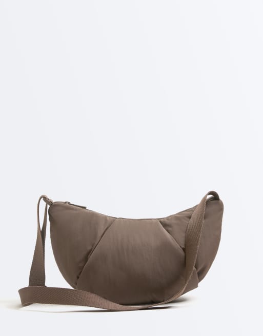 OYSHO - Gråbrun crossbody-taske med vatteringer, 2 af 7