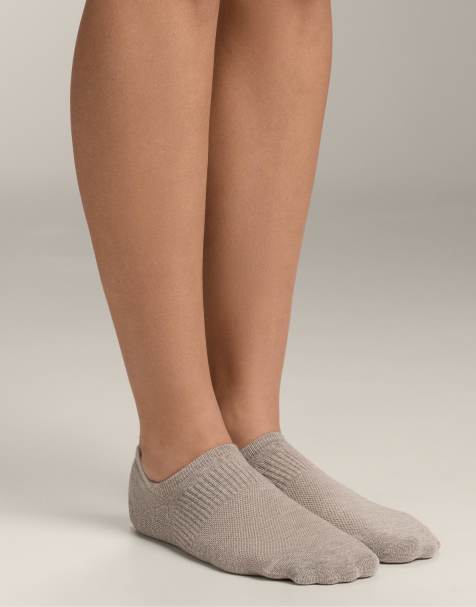 OYSHO – Gråmelerade, osynliga och låga sportstrumpor i bomullsmix, 3 par - view 1