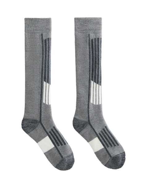 OYSHO - Gråmelerede lange skisokker i primaloft®- og woolmark®-uldblanding - view 1
