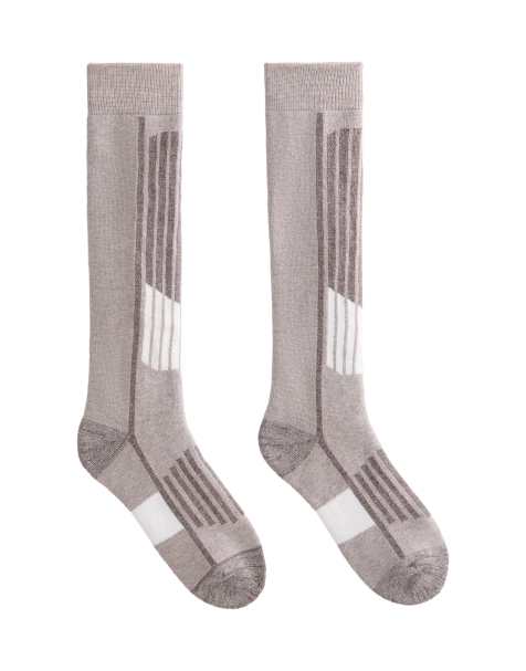 OYSHO - Gråmelerede lange skisokker i primaloft®- og woolmark®-uldblanding - view 1