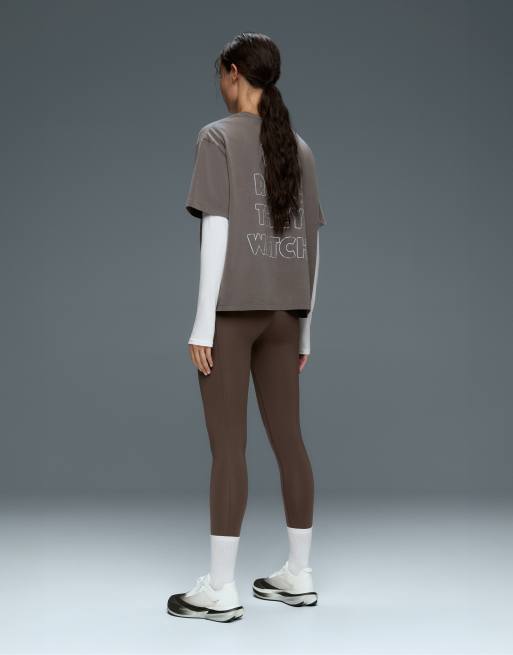 OYSHO Graphic print short sleeve t-shirt in grey, 4 of 5