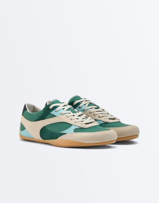 OYSHO - Grønne sneakers i retro-stil, 3 af 6