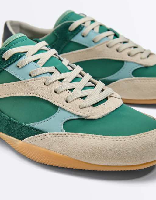 OYSHO - Grønne sneakers i retro-stil, 4 af 6