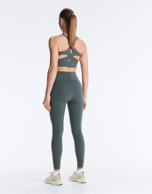 OYSHO – Gröna, ankellånga leggings med kompression, 3 av 4