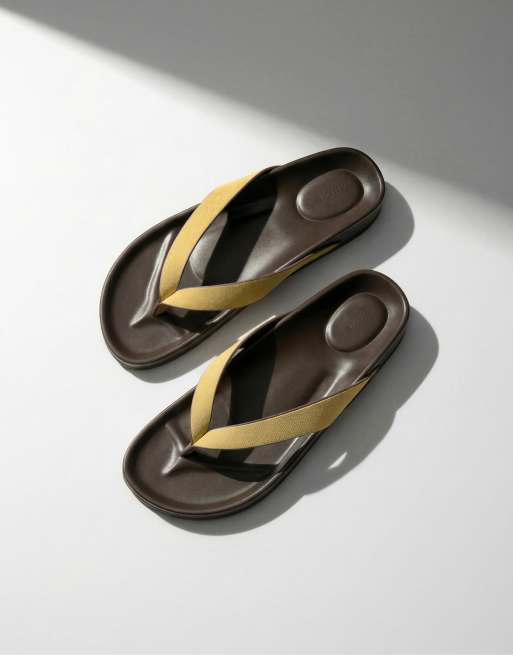 OYSHO – Gula sandaler i läder, 6 av 7