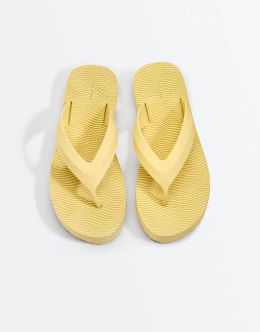 OYSHO - Gule teksturerede strandsandaler med plateausål, 5 af 6