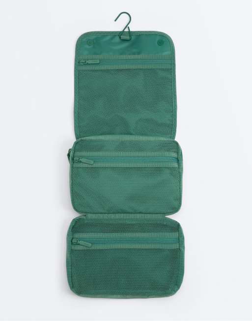 OYSHO Hanging wash bag in green, 3 of 3