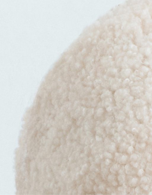 OYSHO hårbånd i råhvid imiteret lammeskind, 3 af 4