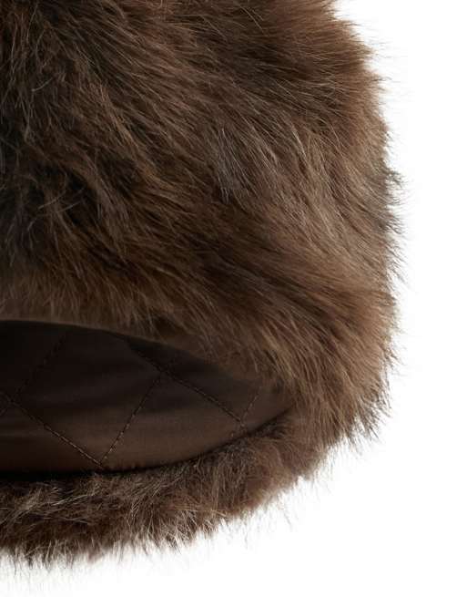 OYSHO hatt i fuskpälsimitation, brun, 5 av 5