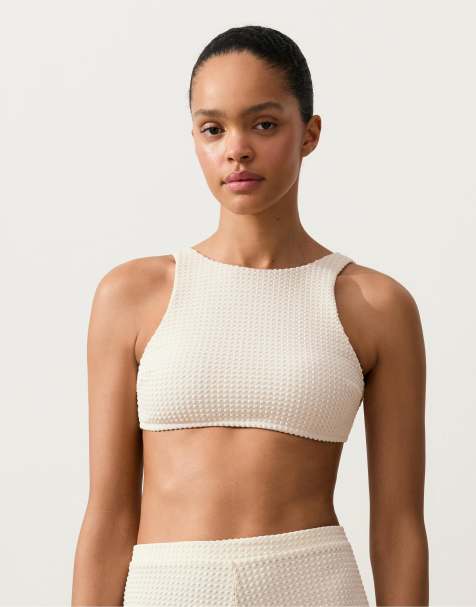 Oysho - Haut de bikini au crochet à texture bulle - Écru - view 1