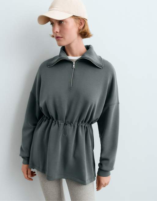 OYSHO High-neck jacket with modal in ocean, 2 of 6
