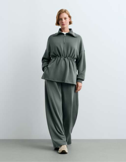 OYSHO High-neck jacket with modal in ocean, 5 of 6