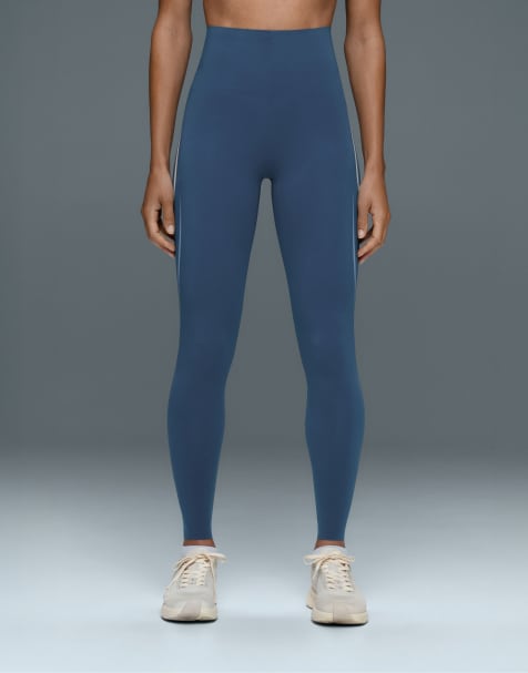 OYSHO High-rise Kompressions-Leggings mit Core-Control in Blau, knöchellang - view 1