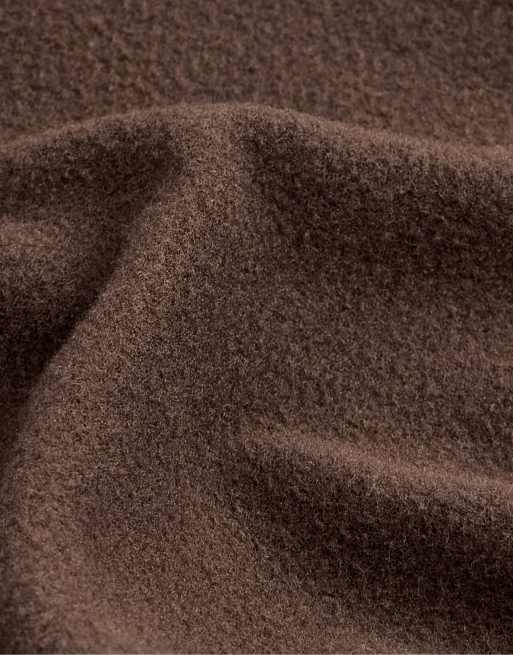 OYSHO High rise warm flare trousers with zips in brown, 3 of 5