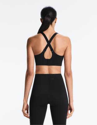 OYSHO high-support compressive crossover back sports bra in black