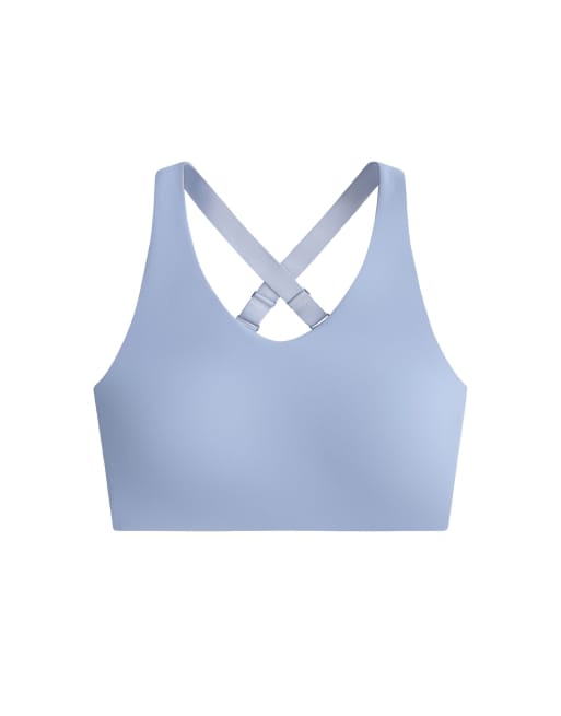 OYSHO High-support compressive crossover back sports bra in blue, 7 of 7