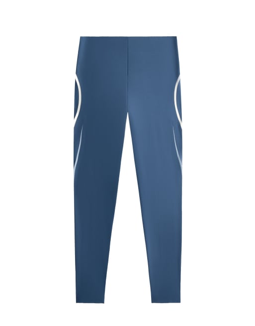 OYSHO højtaljede kompressions-leggings med core-control i ankellængde i blå, 7 af 7