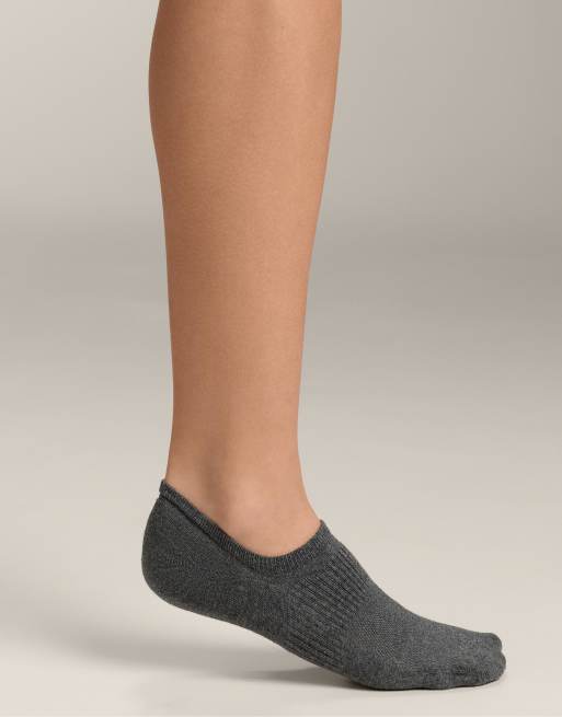OYSHO – Hochgeschnittene Sport-Füßlinge aus Baumwollmix in meliertem Blassgrau, 3er-Pack, 2 von 4