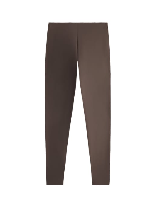 OYSHO högmidjade kompressionsleggings med core-control och ankellängd i brunt, 6 av 6