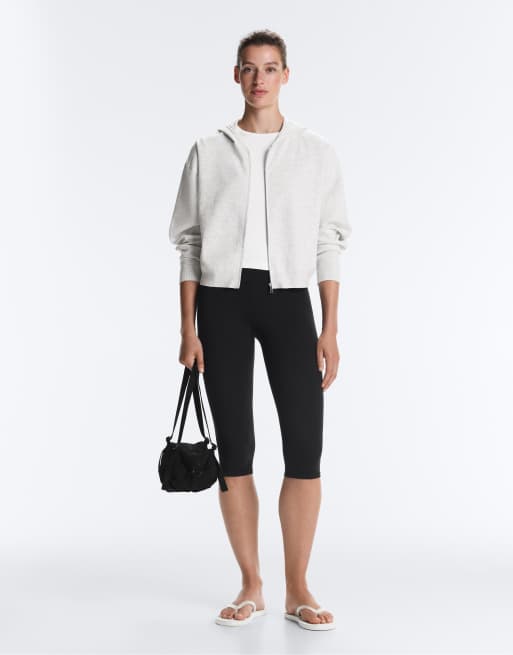 OYSHO Hooded knit jacket in grey, 2 of 4