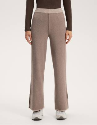 OYSHO - Hose in Grau mit geradem Bein und kontrastierender Paspelierung