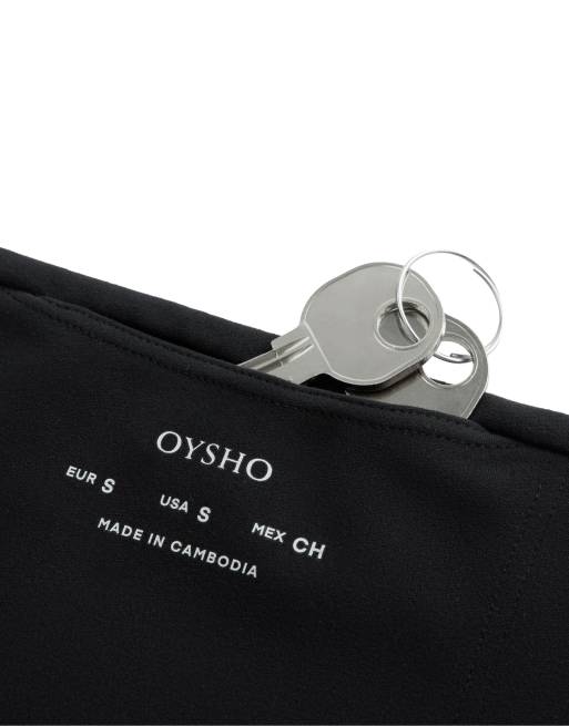 Oysho – Hotpants aus Comfortlux in Schwarz mit hohem Bund, 10 cm, 6 von 7