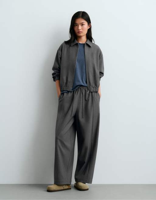 OYSHO Jacke aus Wollmix in Grau, 2 von 6