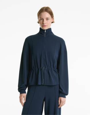 OYSHO - Jacke in Blau mit weichem Modal-Marineblau
