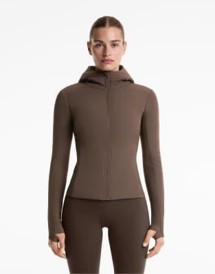OYSHO - Jacke in Braun mit vulkanischem Fellex-Futter-Brown