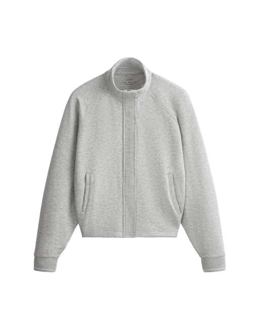 OYSHO Jacke mit Stehkragen aus Piqué in Grau, 7 von 7