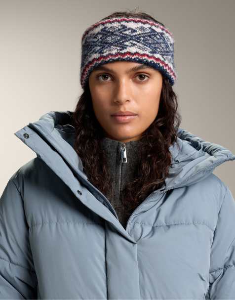 OYSHO Jacquard headband in navi blue - view 1