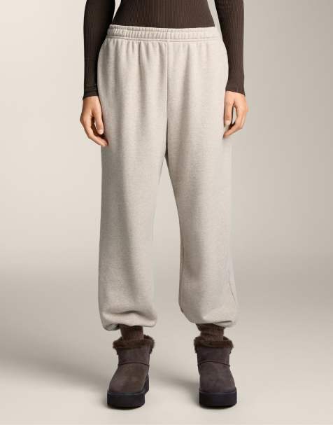 OYSHO - Joggers comodi beige in misto cotone - view 1