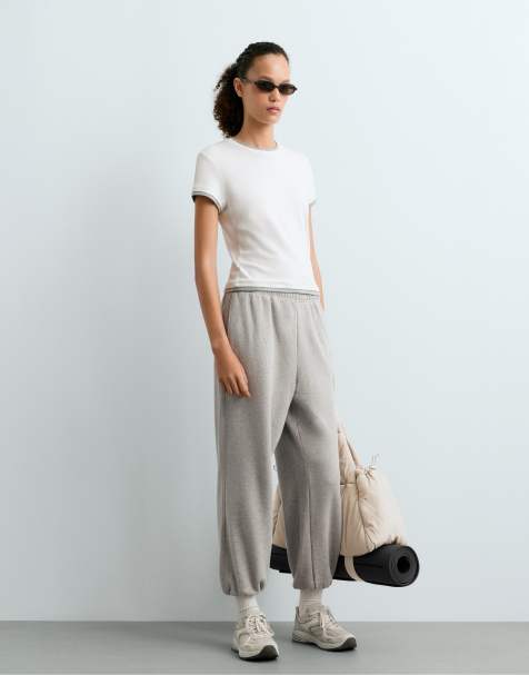 OYSHO joggers in pile mélange grigio medio - view 1
