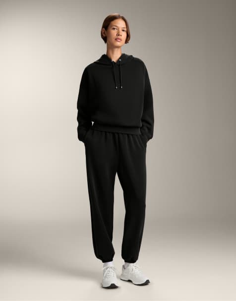 OYSHO Joggers with brushed modal in black - view 1