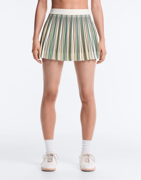 OYSHO - Jupe plissée à taille haute sans coutures - Écru pâle - view 1