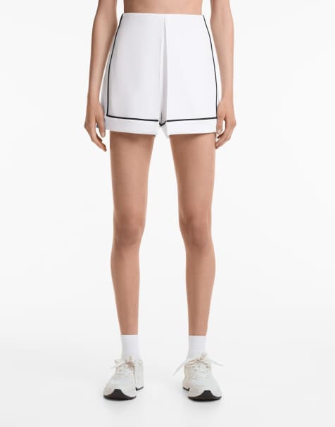 Oysho - Jupe-short en modal doux au toucher avec liseré - Écru pâle - view 1