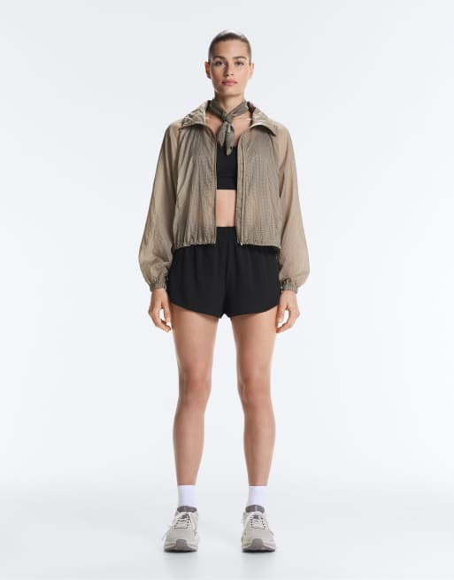 OYSHO – Karierte Trainingsjacke in Nerzgrau, 2 von 4