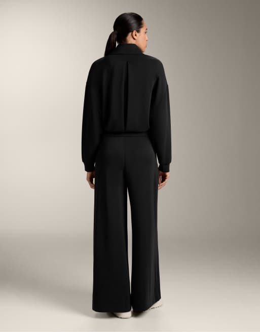 OYSHO – Kastige Jacke aus weichem Modal in Schwarz mit Falten, 4 von 4