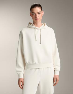 OYSHO - Kastiges Sweatshirt aus angerautem Modalmix in Ecru-Neutral