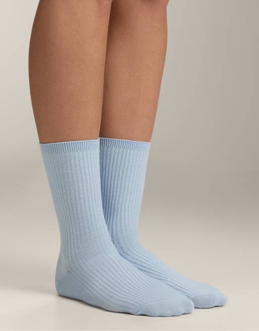 Oysho – Klassische Socken mit Baumwollanteil in Meergrün, 5er-Pack, 3 von 3